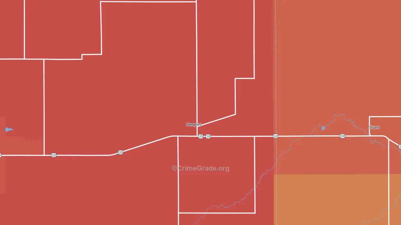 68759, NE Map of Drug-Related Crime Rates