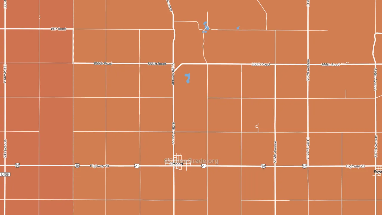 68764, NE Map of Drug-Related Crime Rates