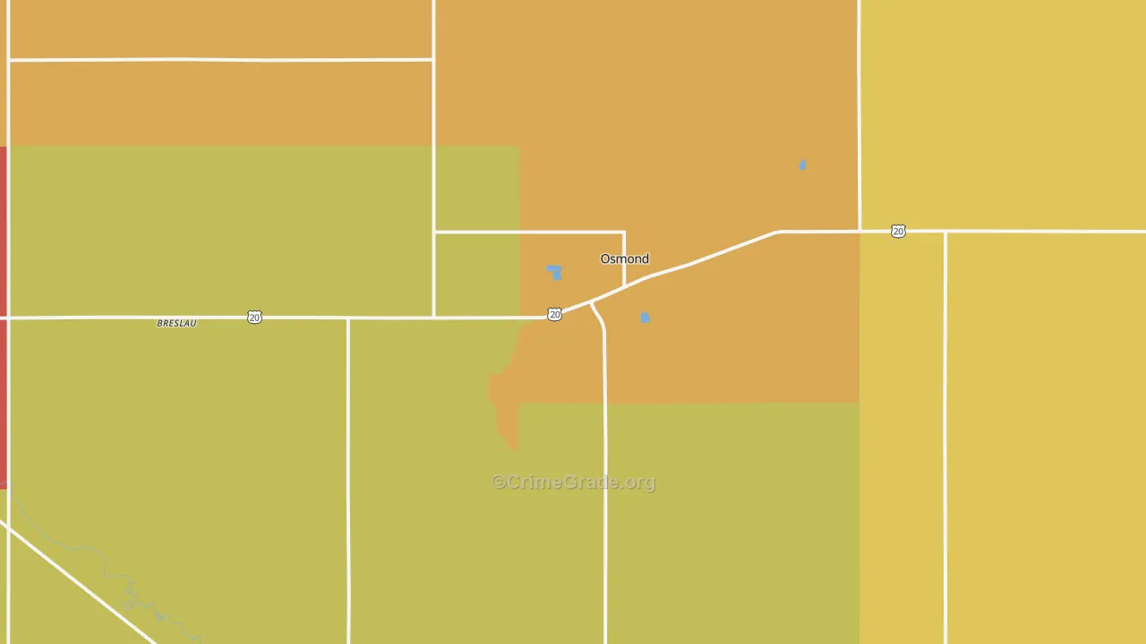 68765, NE Map of Drug-Related Crime Rates