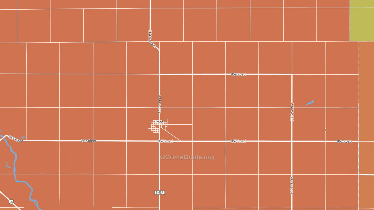 68766, NE Map of Drug-Related Crime Rates