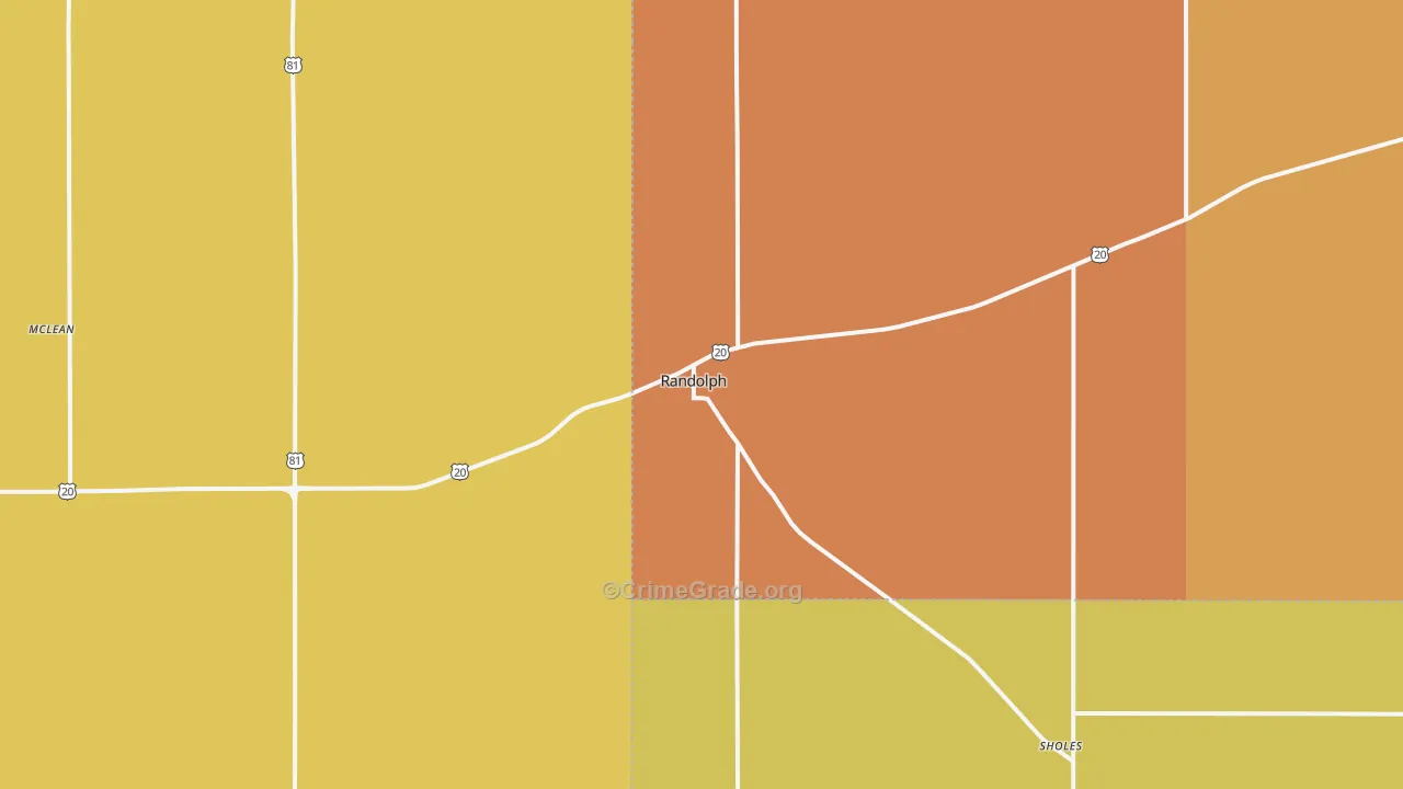 68771, NE Map of Drug-Related Crime Rates