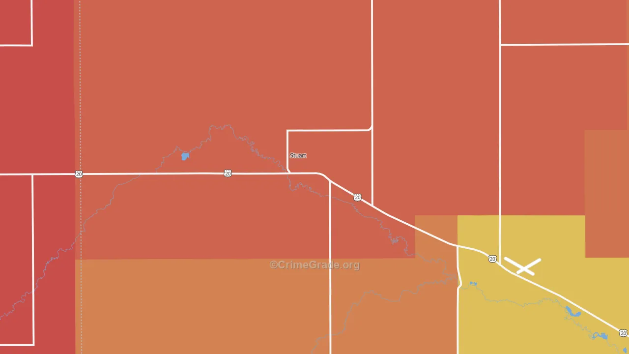 68780, NE Map of Drug-Related Crime Rates
