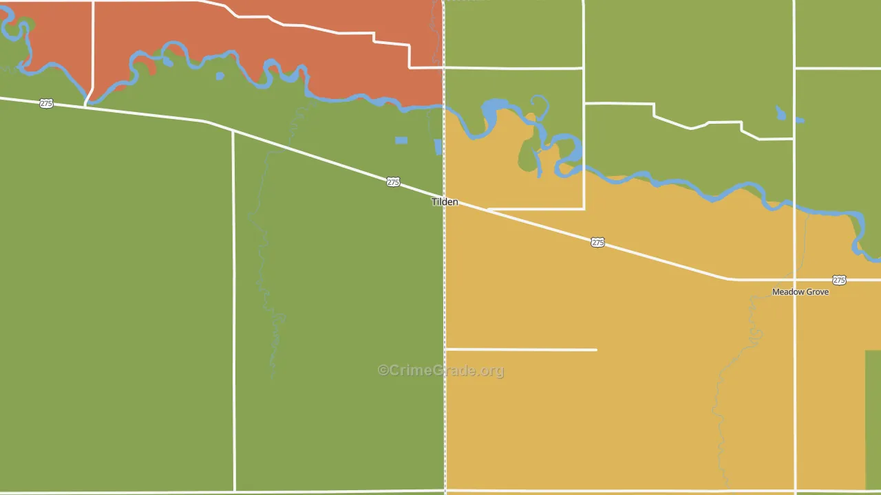 68781, NE Map of Drug-Related Crime Rates