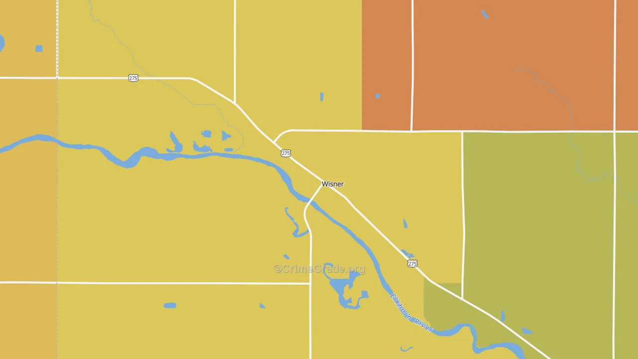 68791, NE Map of Drug-Related Crime Rates