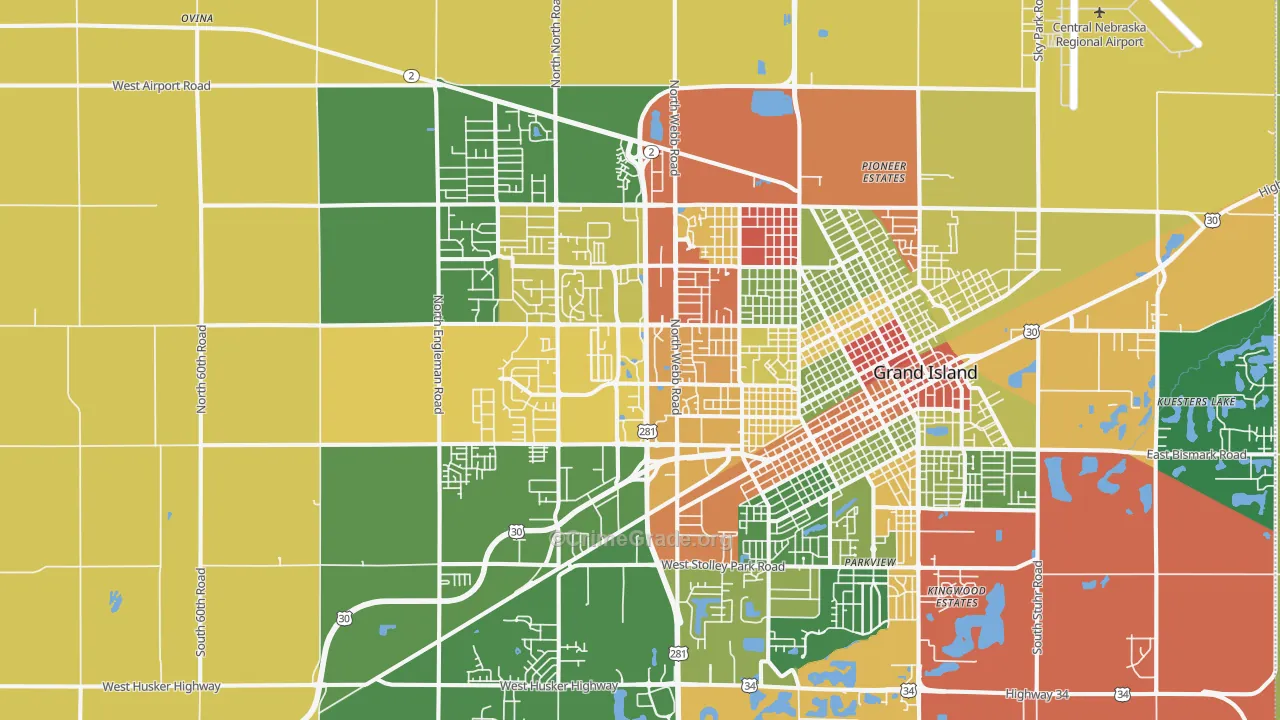 68803, NE Map of Drug-Related Crime Rates