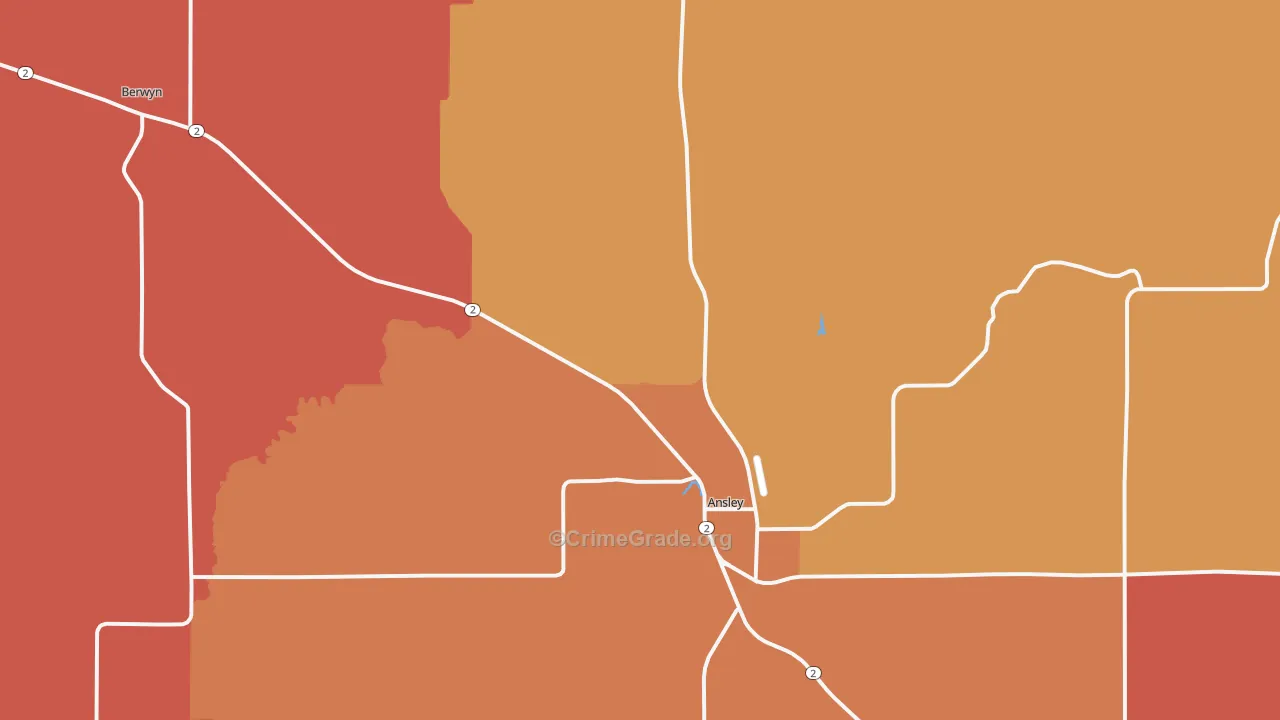 68814, NE Map of Drug-Related Crime Rates