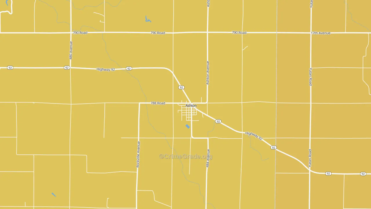 68817, NE Map of Drug-Related Crime Rates