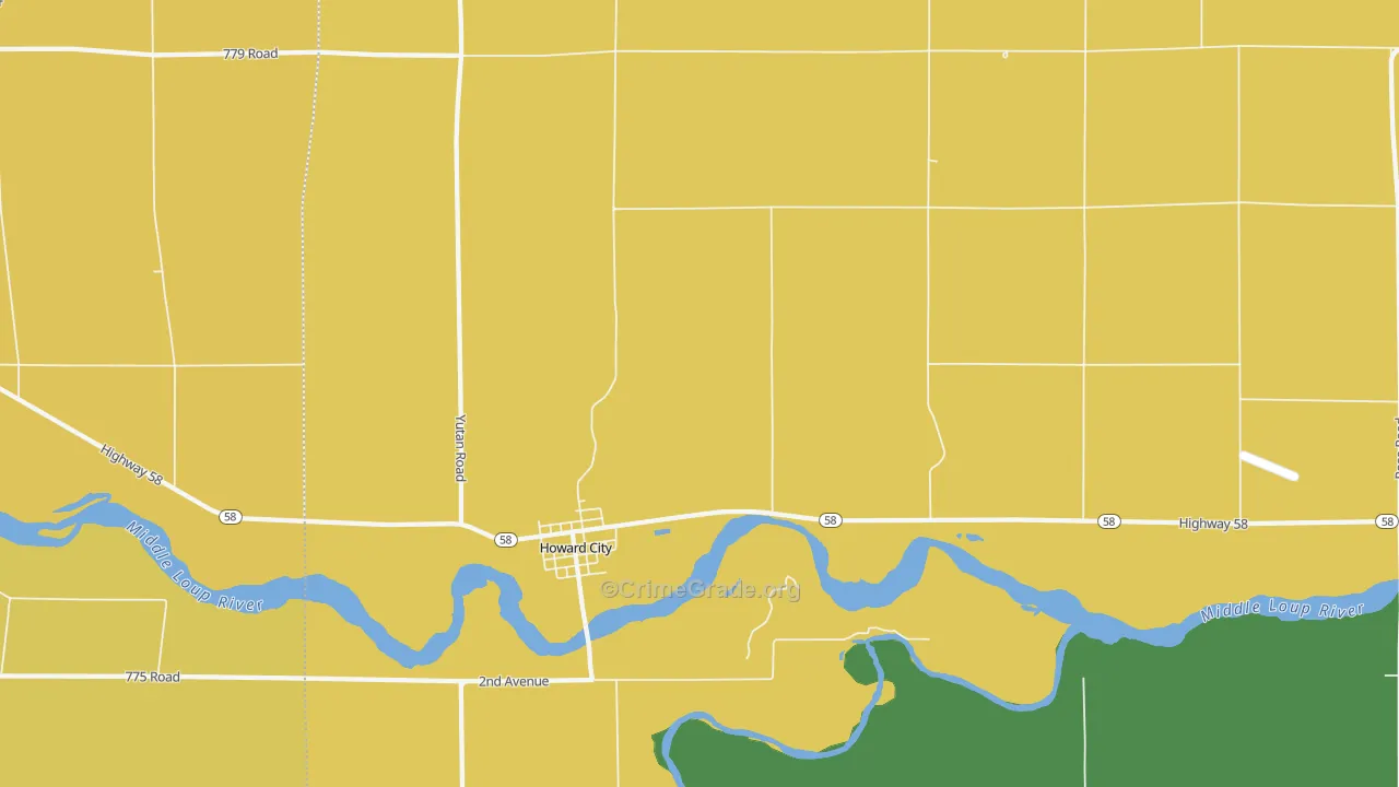 68820, NE Map of Drug-Related Crime Rates