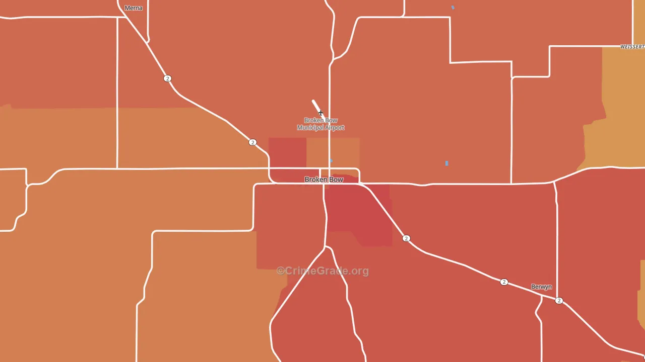 68822, NE Map of Drug-Related Crime Rates