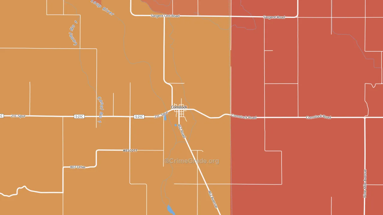 68828, NE Map of Drug-Related Crime Rates