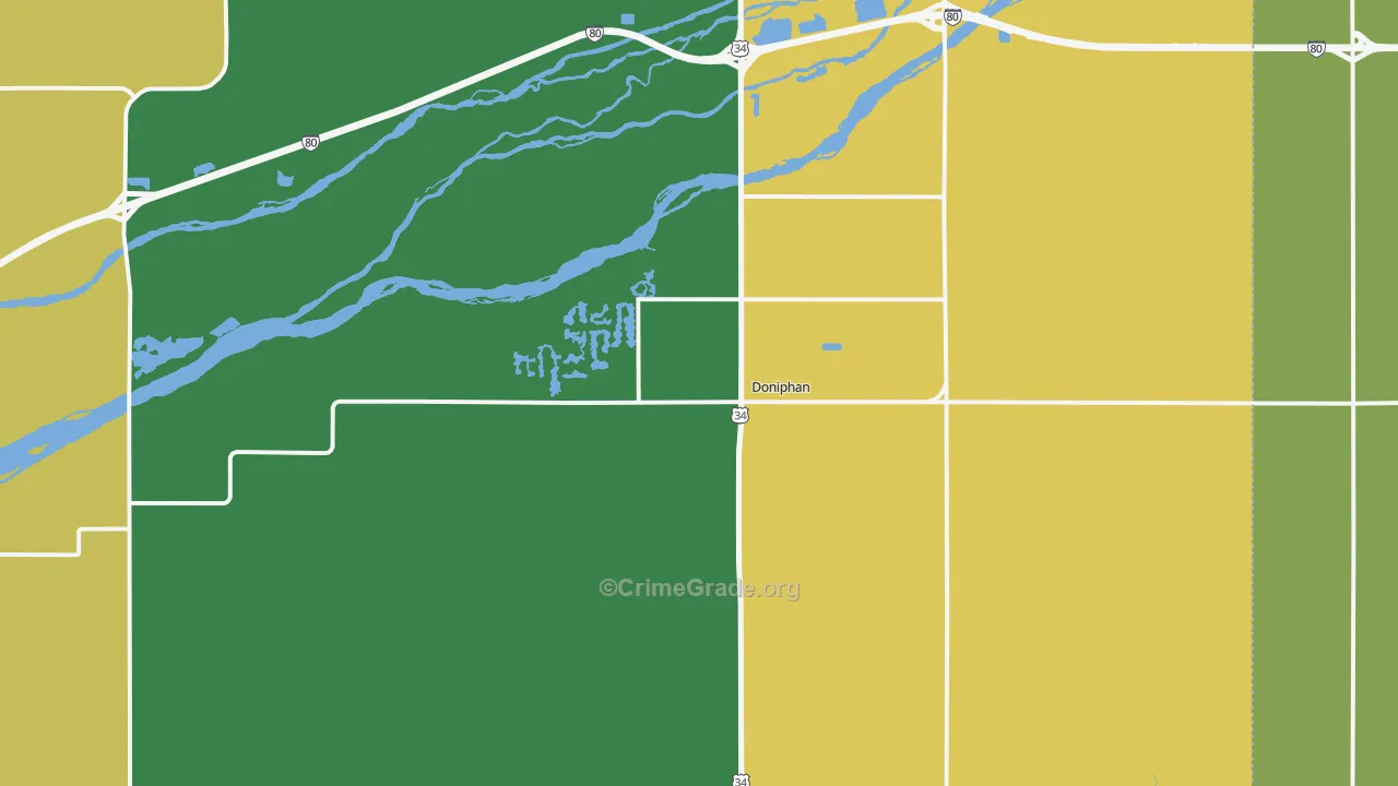 68832, NE Map of Drug-Related Crime Rates