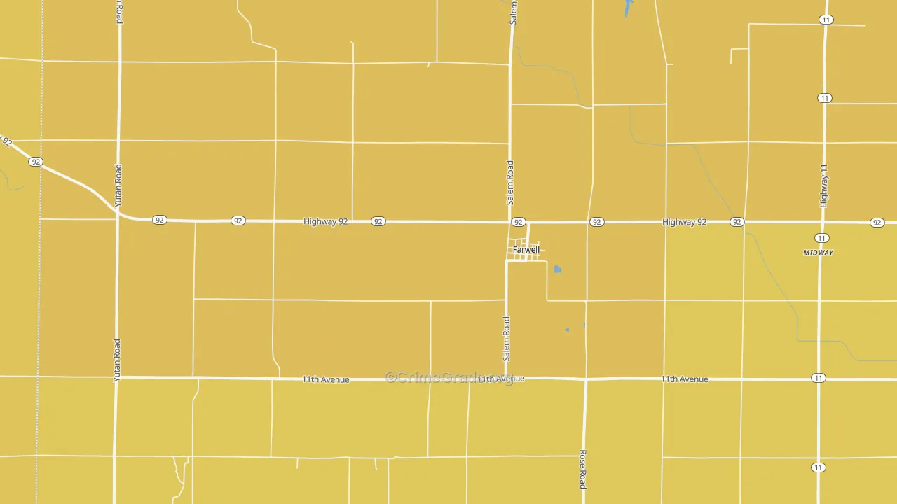68838, NE Map of Drug-Related Crime Rates