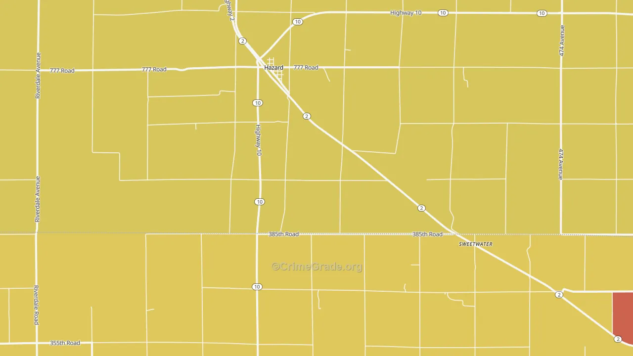 68844, NE Map of Drug-Related Crime Rates
