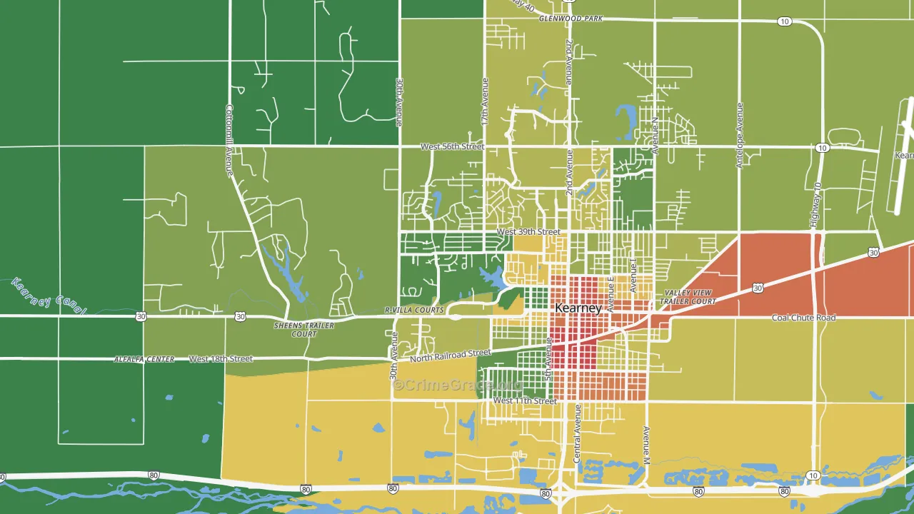 68845, NE Map of Drug-Related Crime Rates