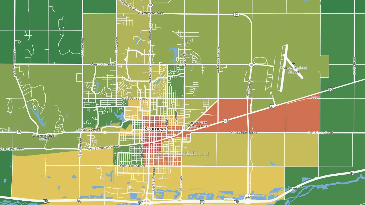 68847, NE Map of Drug-Related Crime Rates