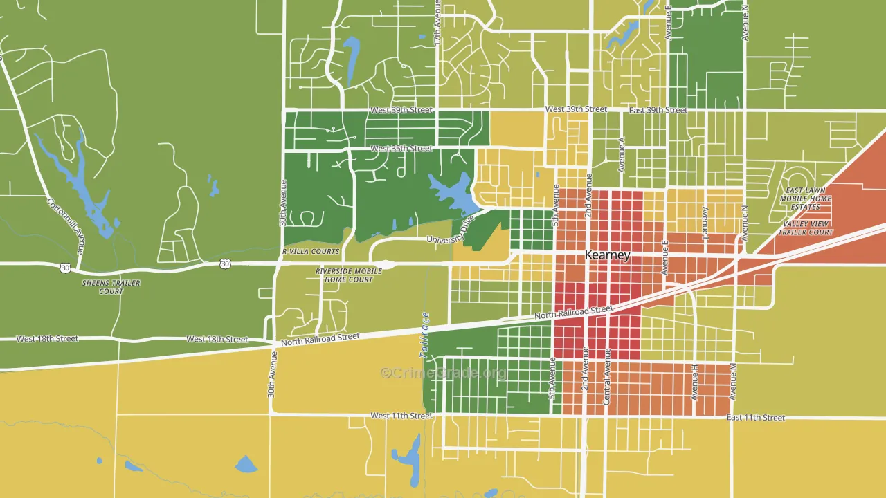 68849, NE Map of Drug-Related Crime Rates