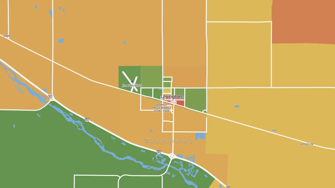 68850, NE Map of Drug-Related Crime Rates