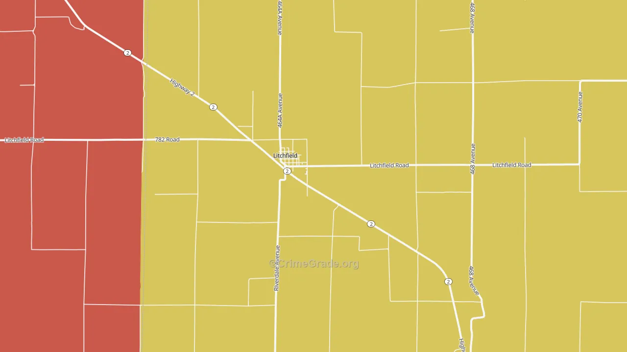 68852, NE Map of Drug-Related Crime Rates