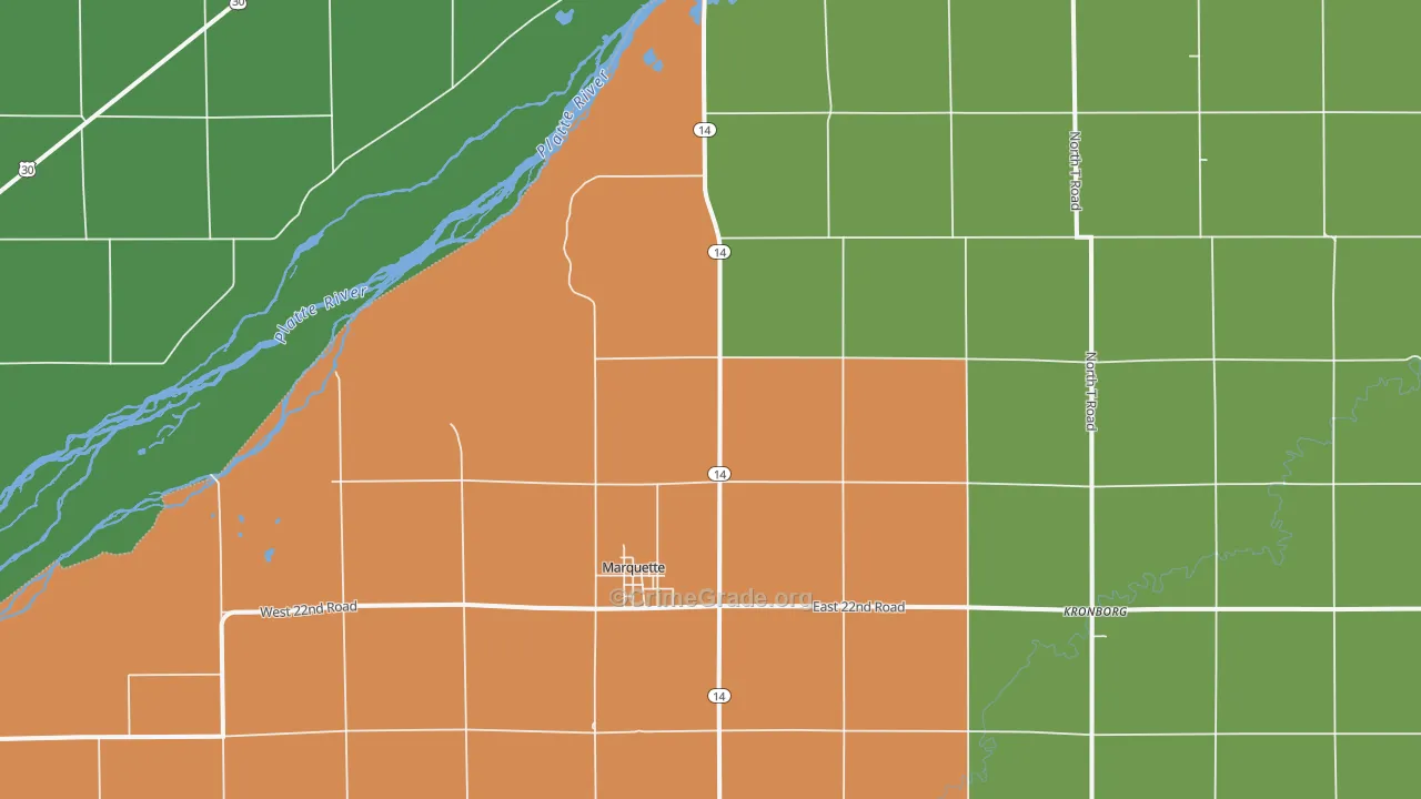 68854, NE Map of Drug-Related Crime Rates