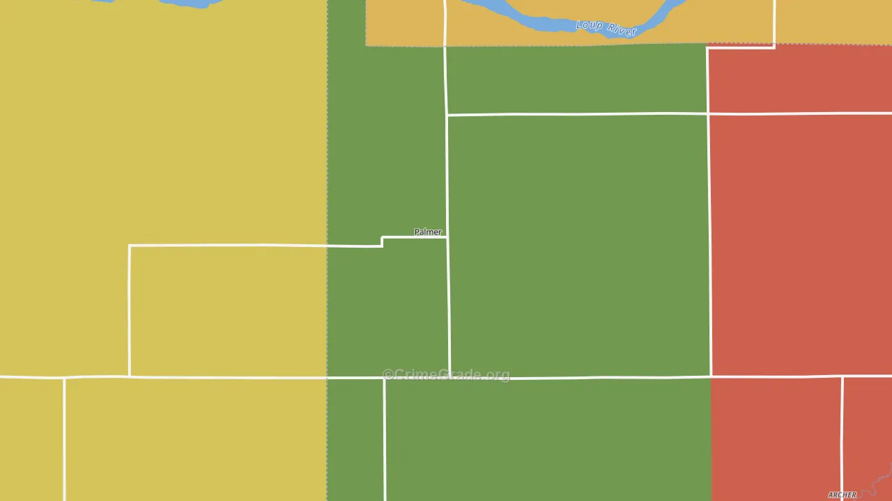 68864, NE Map of Drug-Related Crime Rates