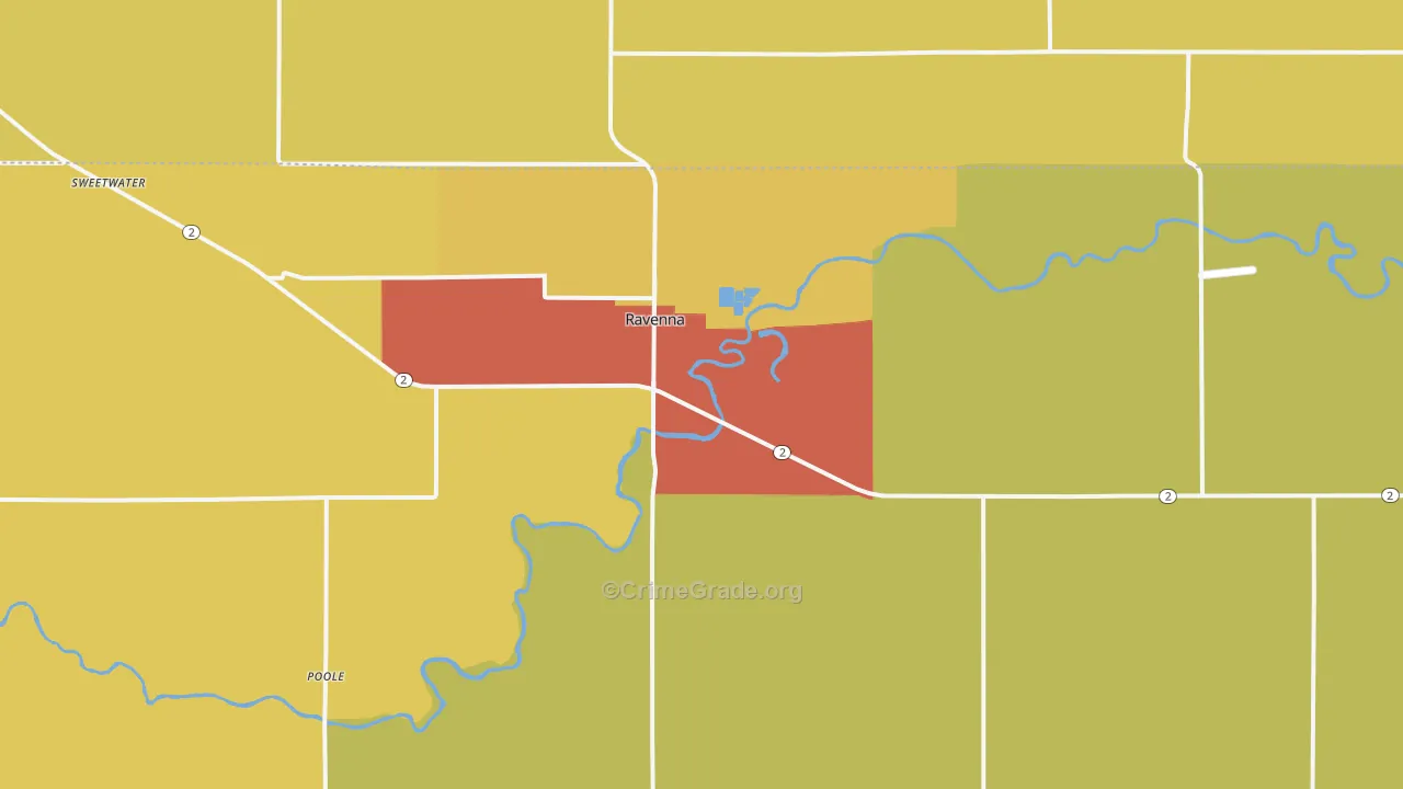 68869, NE Map of Drug-Related Crime Rates