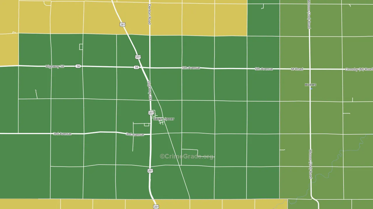 68872, NE Map of Drug-Related Crime Rates