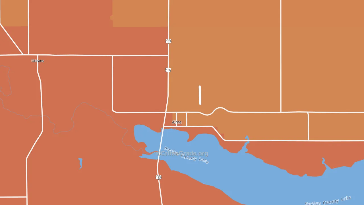 68920, NE Map of Drug-Related Crime Rates