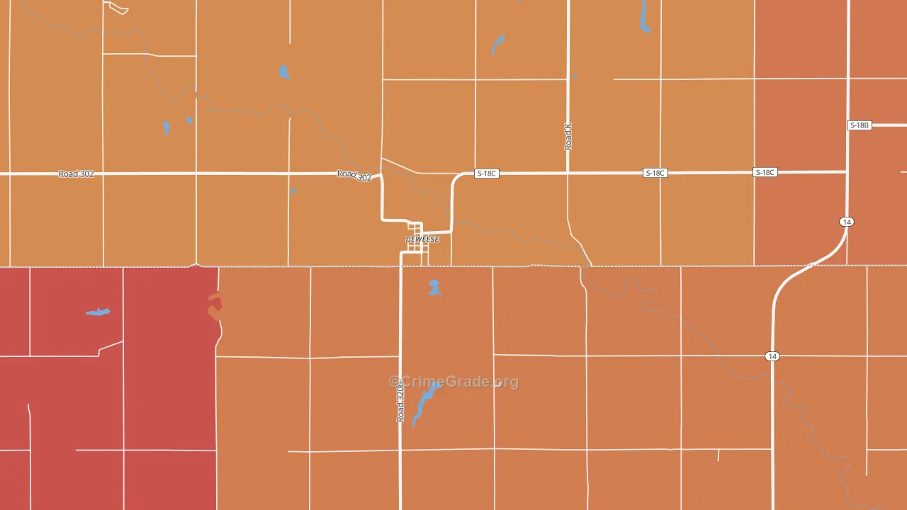 68934, NE Map of Drug-Related Crime Rates