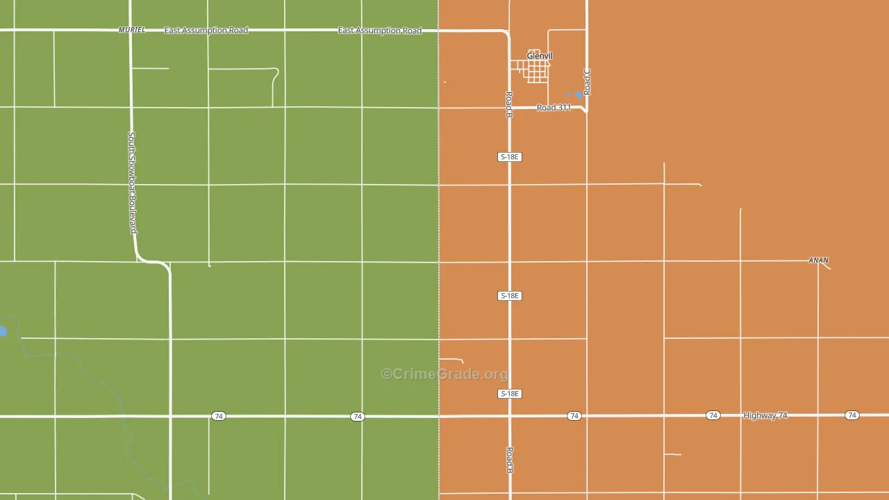 68941, NE Map of Drug-Related Crime Rates