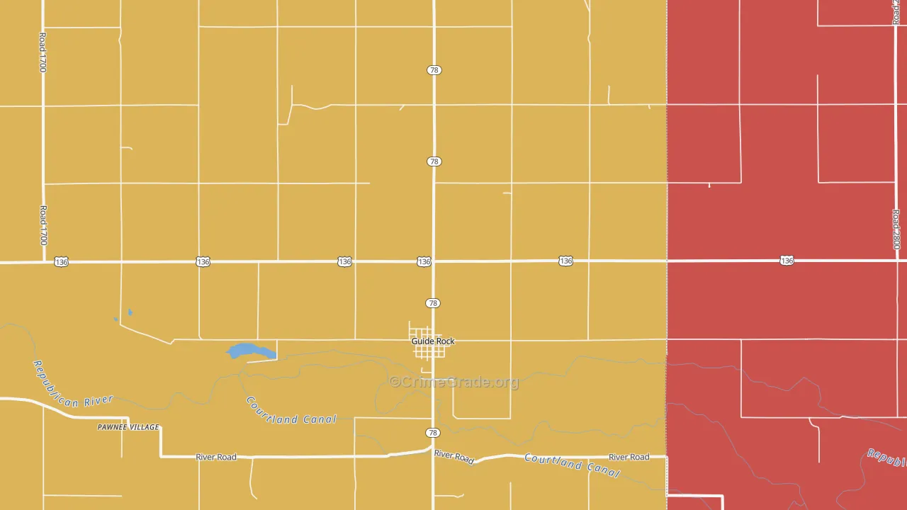 68942, NE Map of Drug-Related Crime Rates
