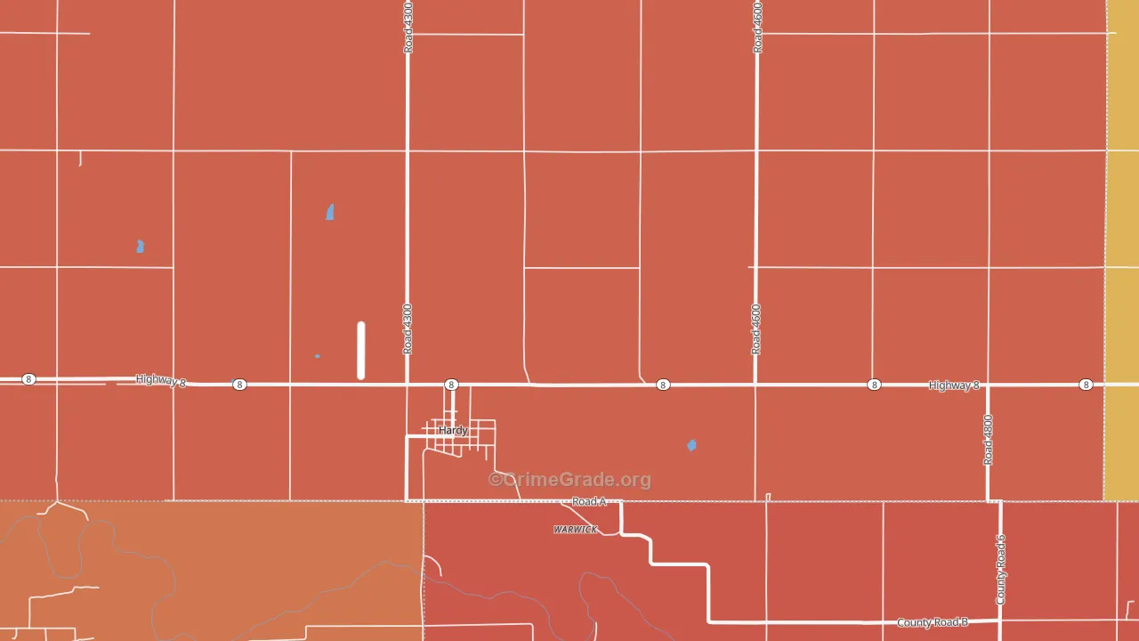 68943, NE Map of Drug-Related Crime Rates