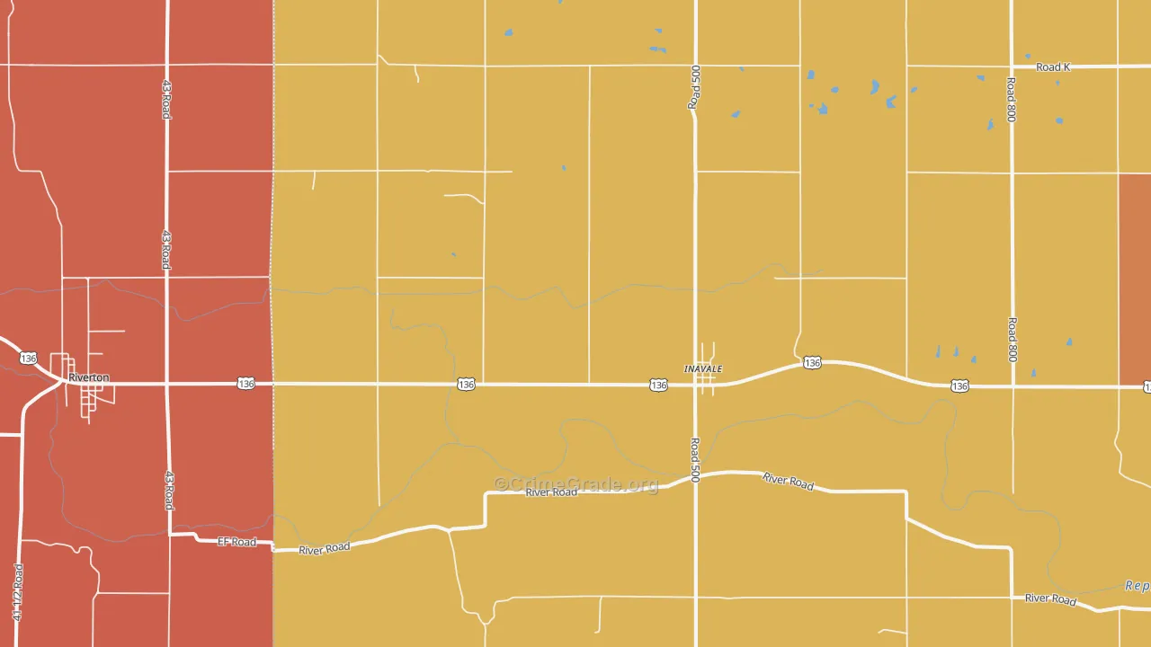 68952, NE Map of Drug-Related Crime Rates