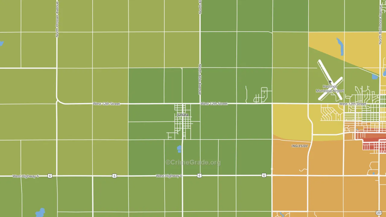 68955, NE Map of Drug-Related Crime Rates