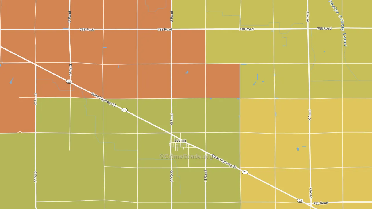 68958, NE Map of Drug-Related Crime Rates