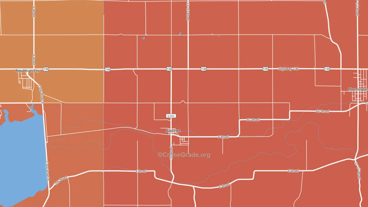 68960, NE Map of Drug-Related Crime Rates