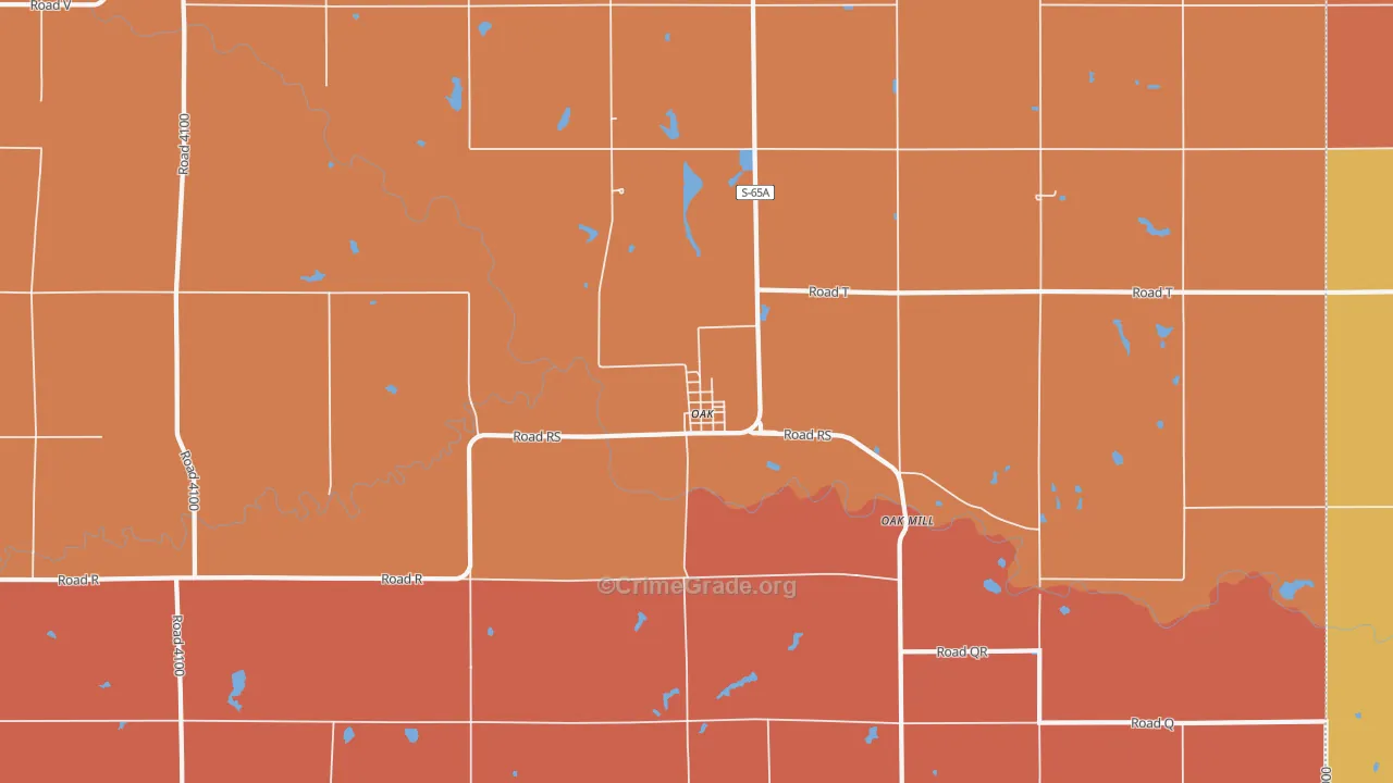 68964, NE Map of Drug-Related Crime Rates