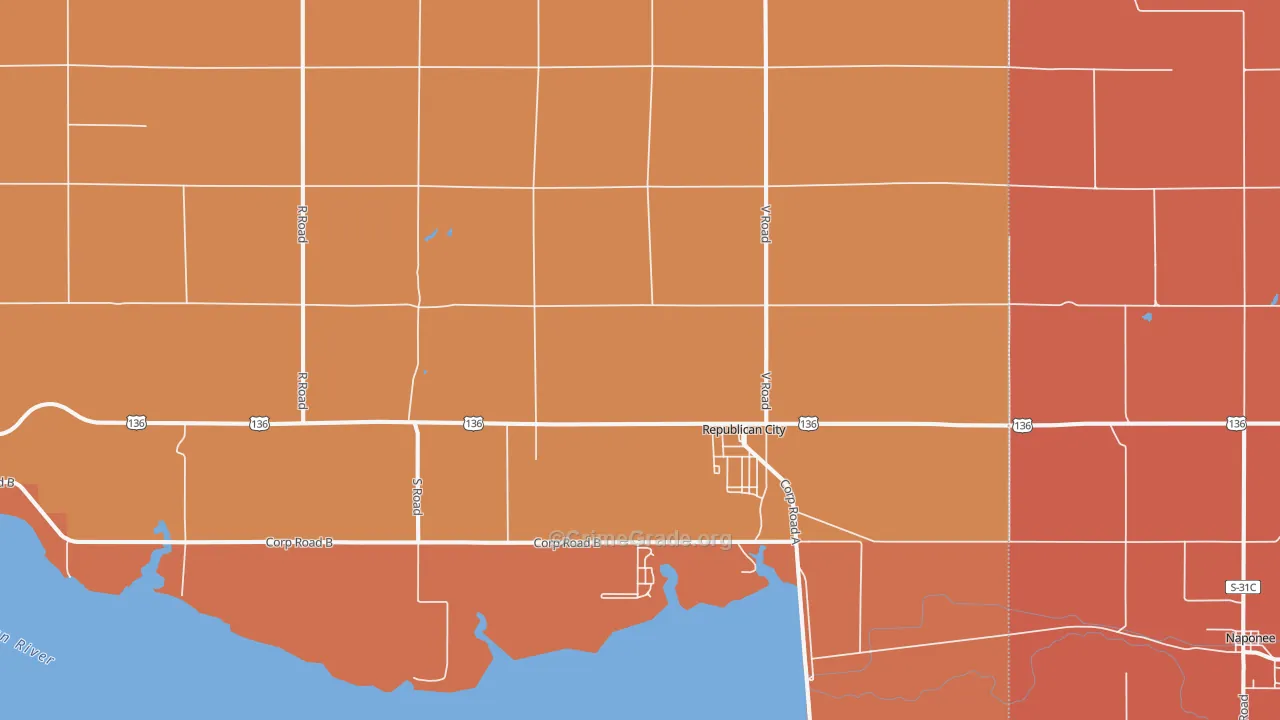 68971, NE Map of Drug-Related Crime Rates