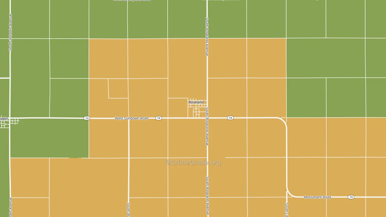 68973, NE Map of Drug-Related Crime Rates