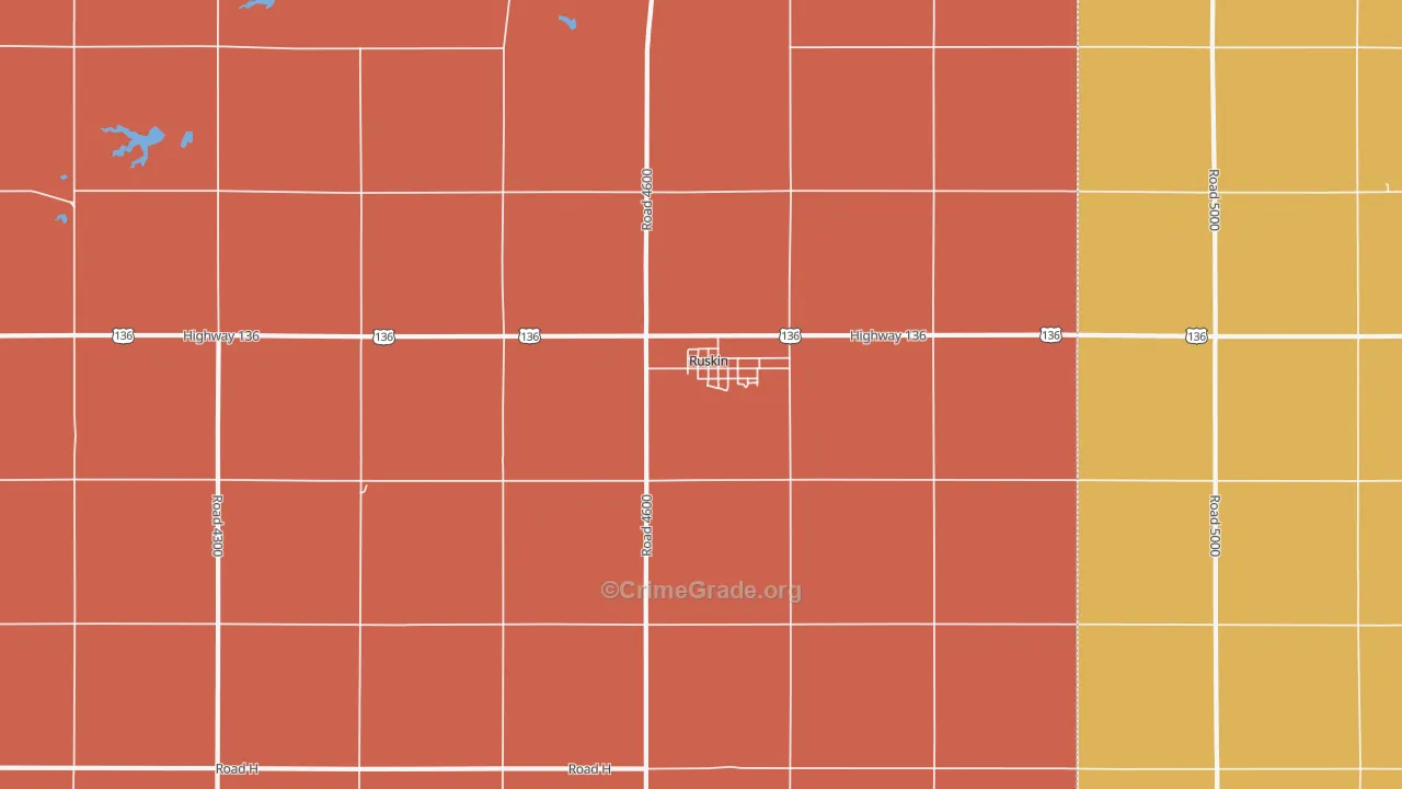 68974, NE Map of Drug-Related Crime Rates