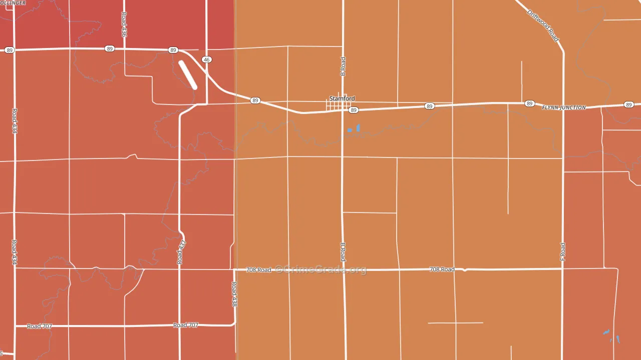 68977, NE Map of Drug-Related Crime Rates