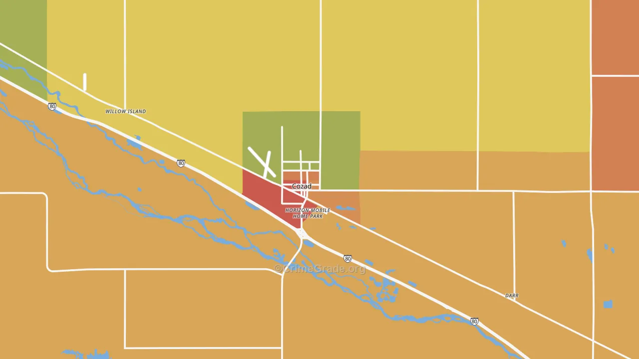 69130, NE Map of Drug-Related Crime Rates