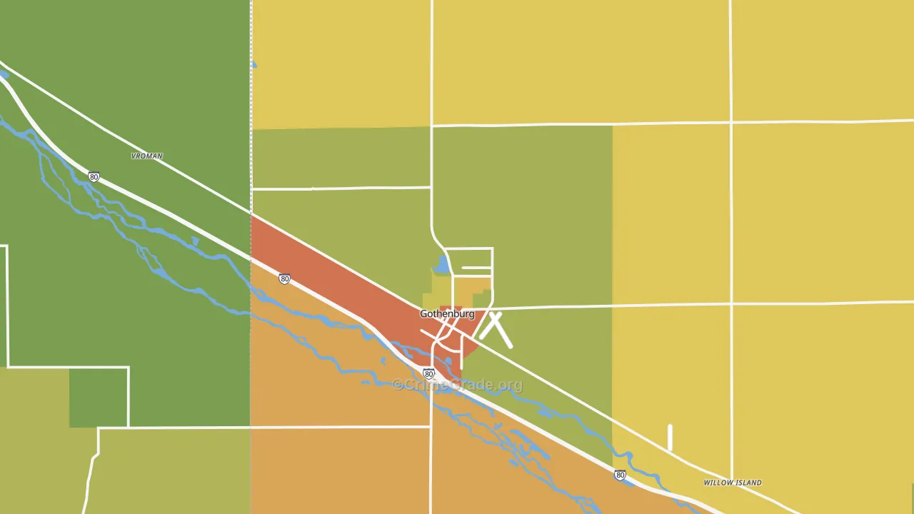 69138, NE Map of Drug-Related Crime Rates
