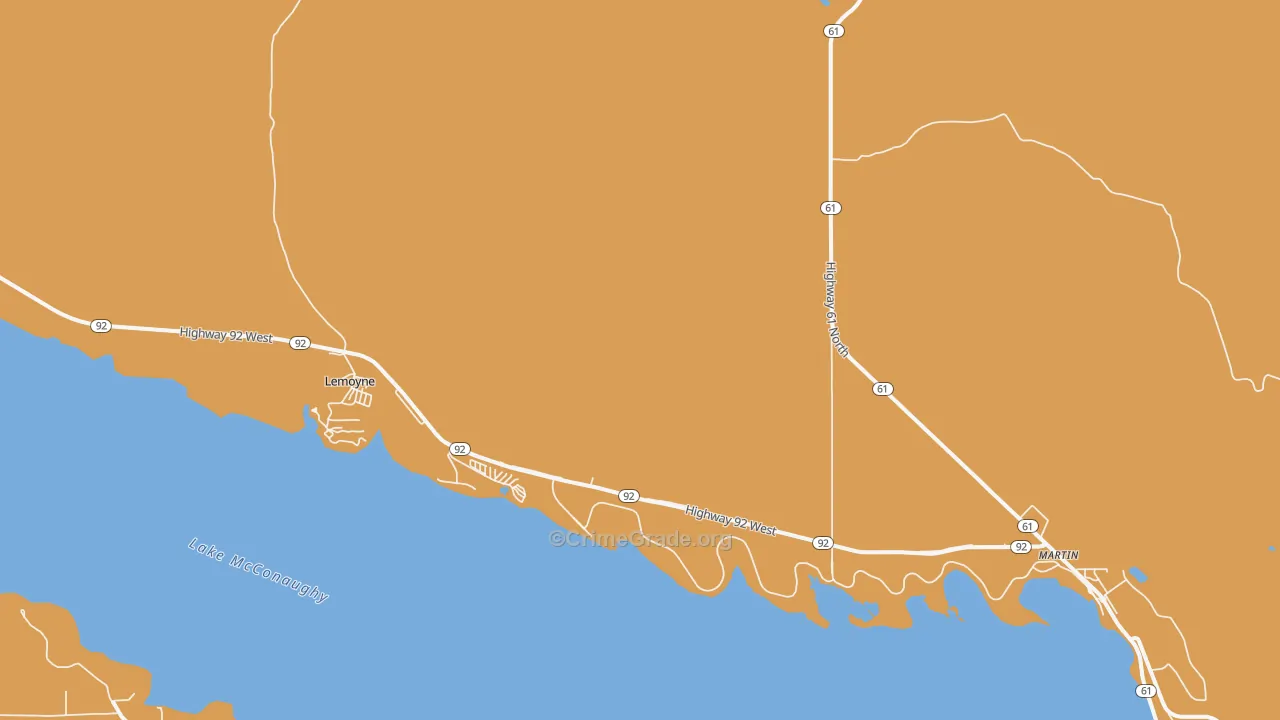 69146, NE Map of Drug-Related Crime Rates