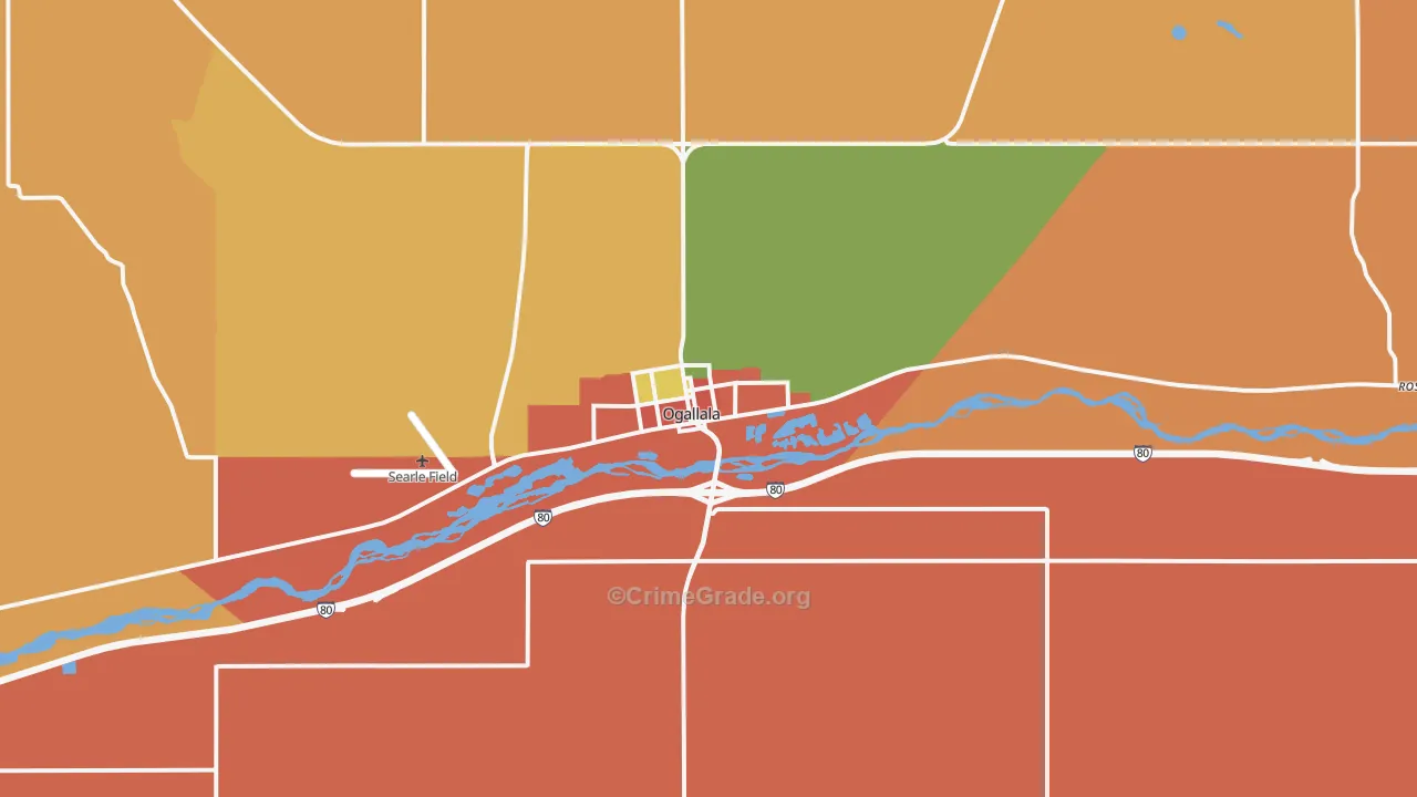 69153, NE Map of Drug-Related Crime Rates