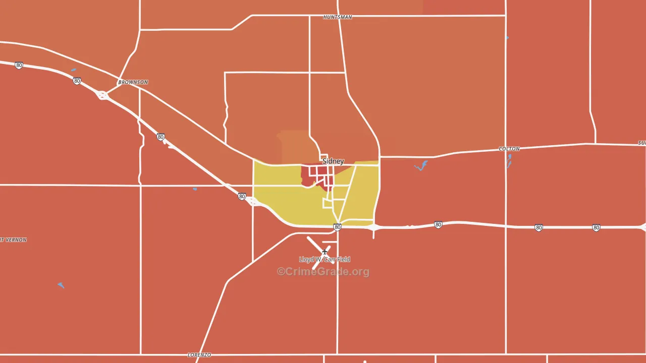 69162, NE Map of Drug-Related Crime Rates