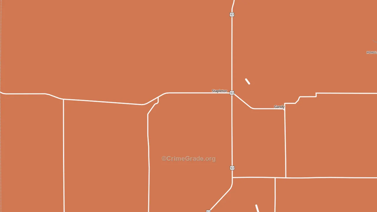 69163, NE Map of Drug-Related Crime Rates