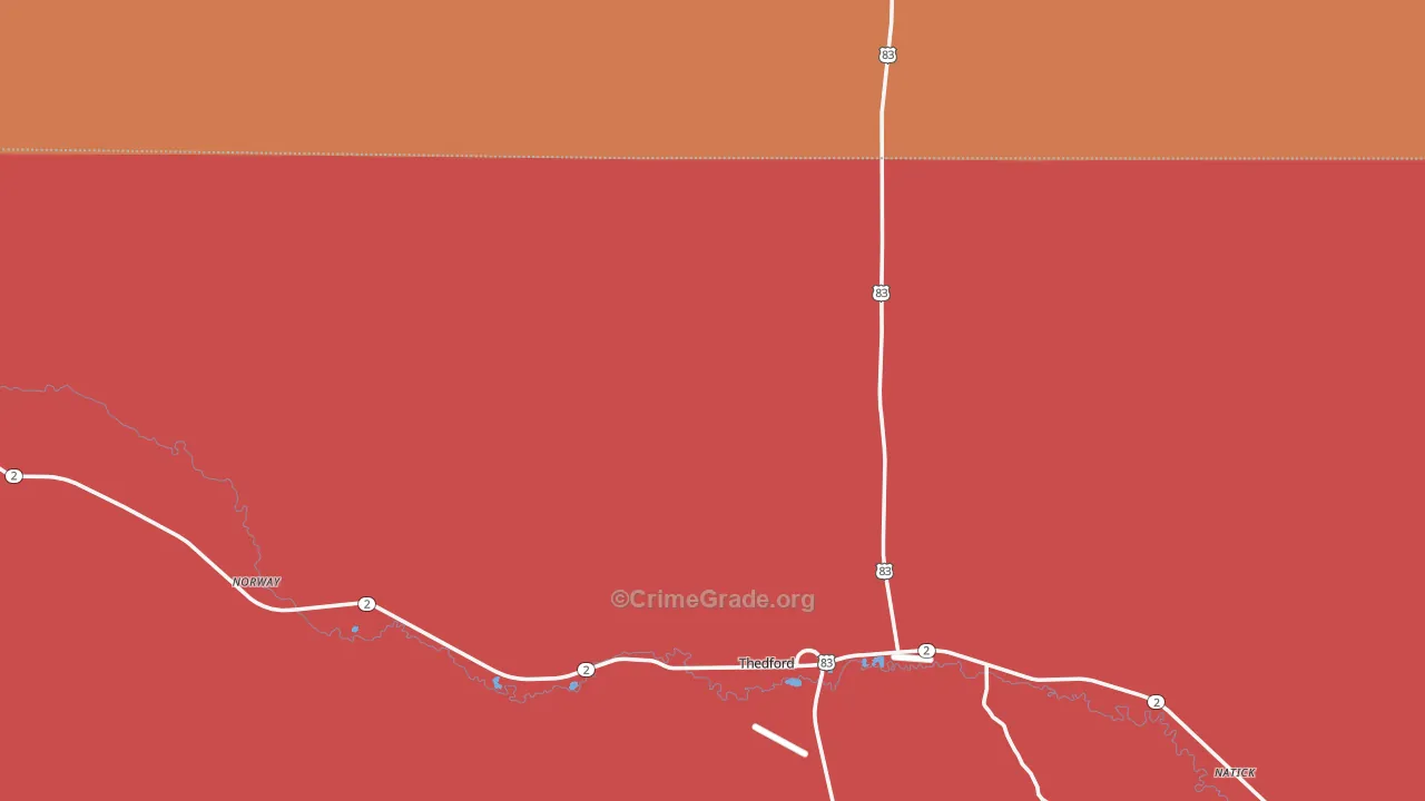 69166, NE Map of Drug-Related Crime Rates