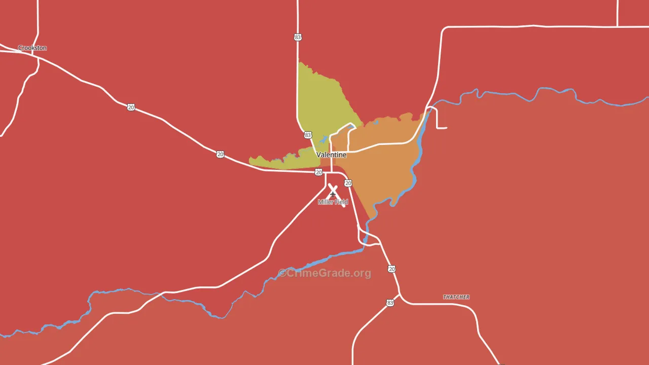 69201, NE Map of Drug-Related Crime Rates