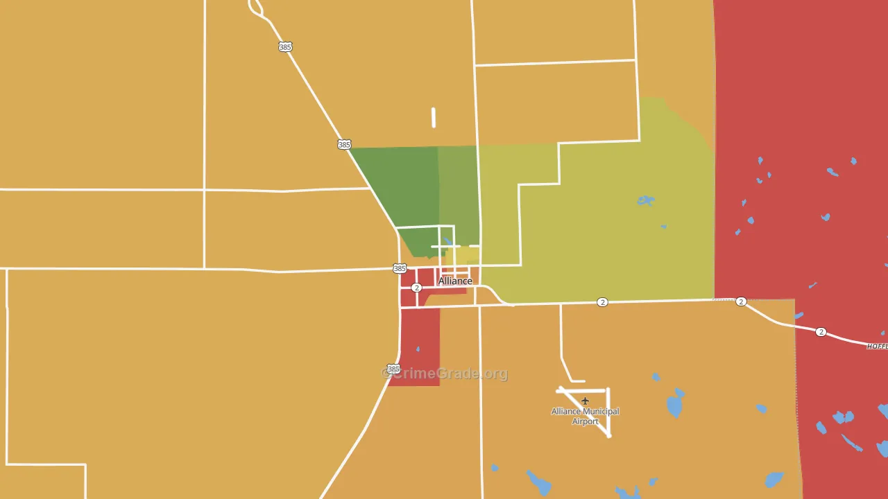 69301, NE Map of Drug-Related Crime Rates