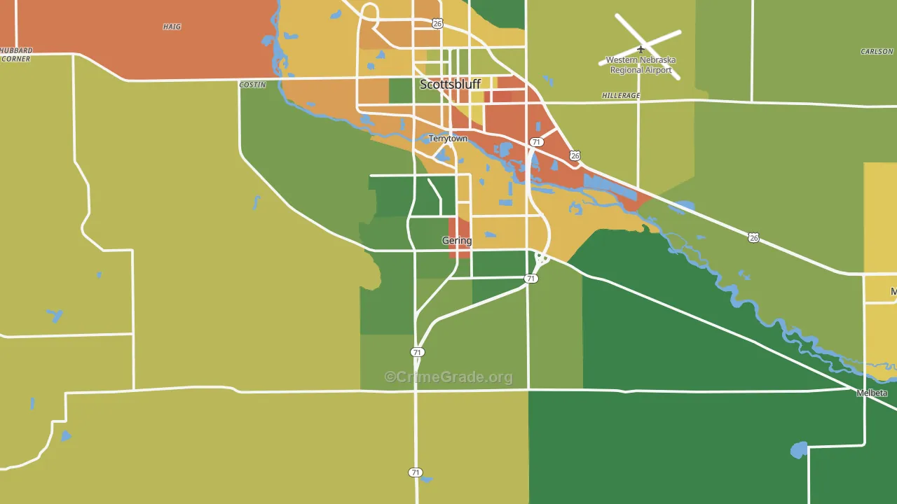 69341, NE Map of Drug-Related Crime Rates